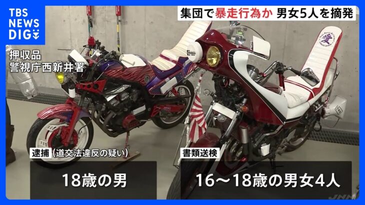 SNSで集まった仲間バイクに乗り信号無視など繰り返したか1618歳の男女5人を摘発TBSNEWSDIG