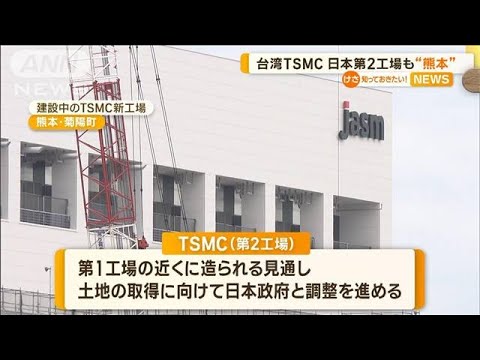 台湾TSMC　日本第2工場も“熊本”(2023年6月7日)