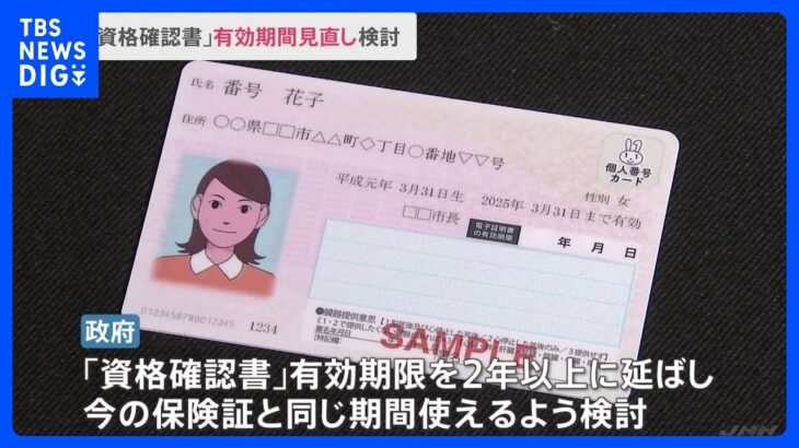 マイナ保険証持たない人の「資格確認書」1年の有効期限見直し検討　近く岸田総理が表明へ｜TBS NEWS DIG