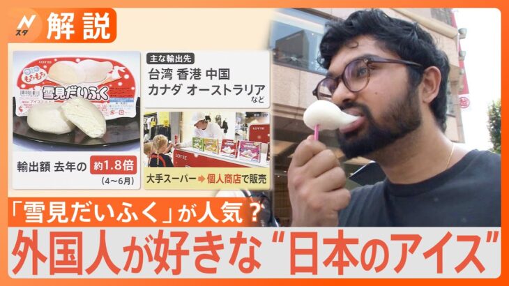 外国人に「雪見だいふく」が大人気！？10年でアイスの輸出額7.5倍超…海外市場狙う日本のアイスビジネスに迫る【Nスタ解説】｜TBS NEWS DIG