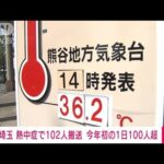 速報埼玉県熱中症で102人搬送今年初の1日100人超(2023年7月10日)
