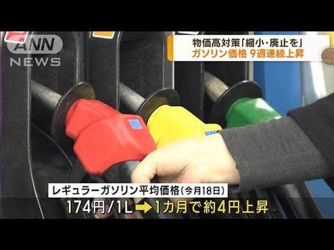 物価高対策「縮小・廃止を」ガソリン価格上昇で(2023年7月21日)