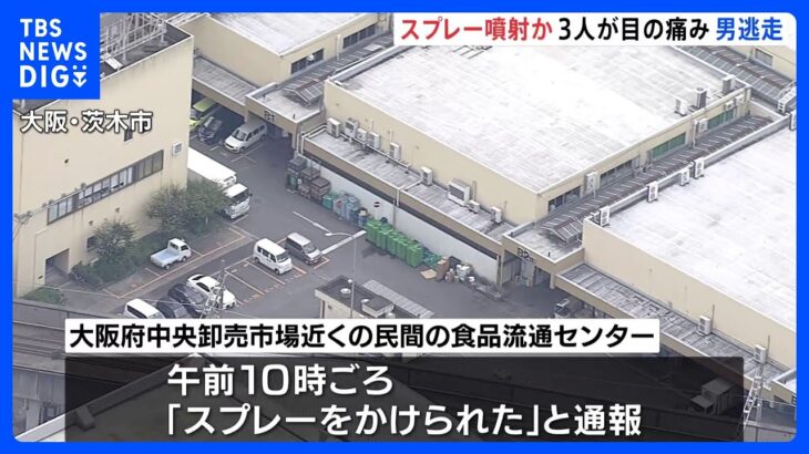 「スプレーかけられた」女性3人が目に痛み　20代くらいの男が現場から逃走　大阪・茨木市｜TBS NEWS DIG