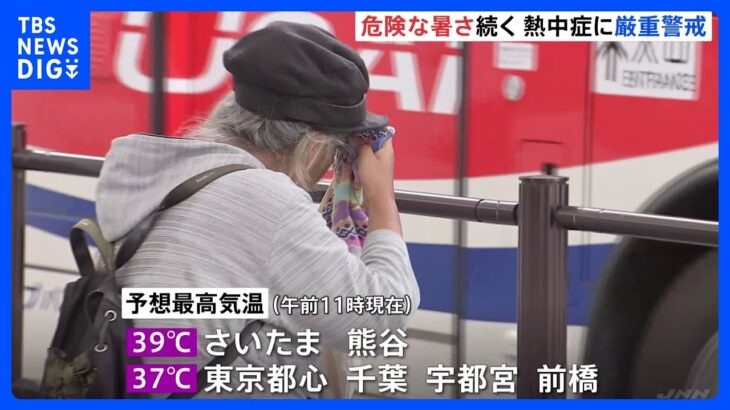 東京都心で36度超え　一時、全国で最も気温が高い場所に　熱中症に厳重な警戒を｜TBS NEWS DIG