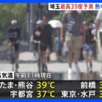 埼玉県内で最高気温39度予想も　関東各地で猛暑日予想　熱中症警戒アラートも発表｜TBS NEWS DIG