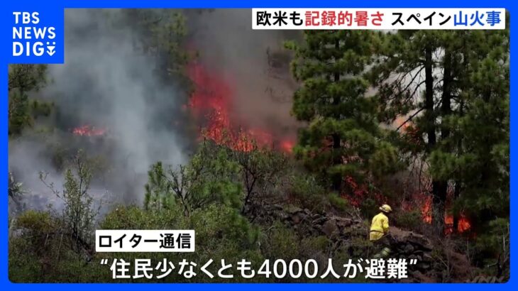 欧米も熱波　スペインでは山火事で住民4000人が避難｜TBS NEWS DIG