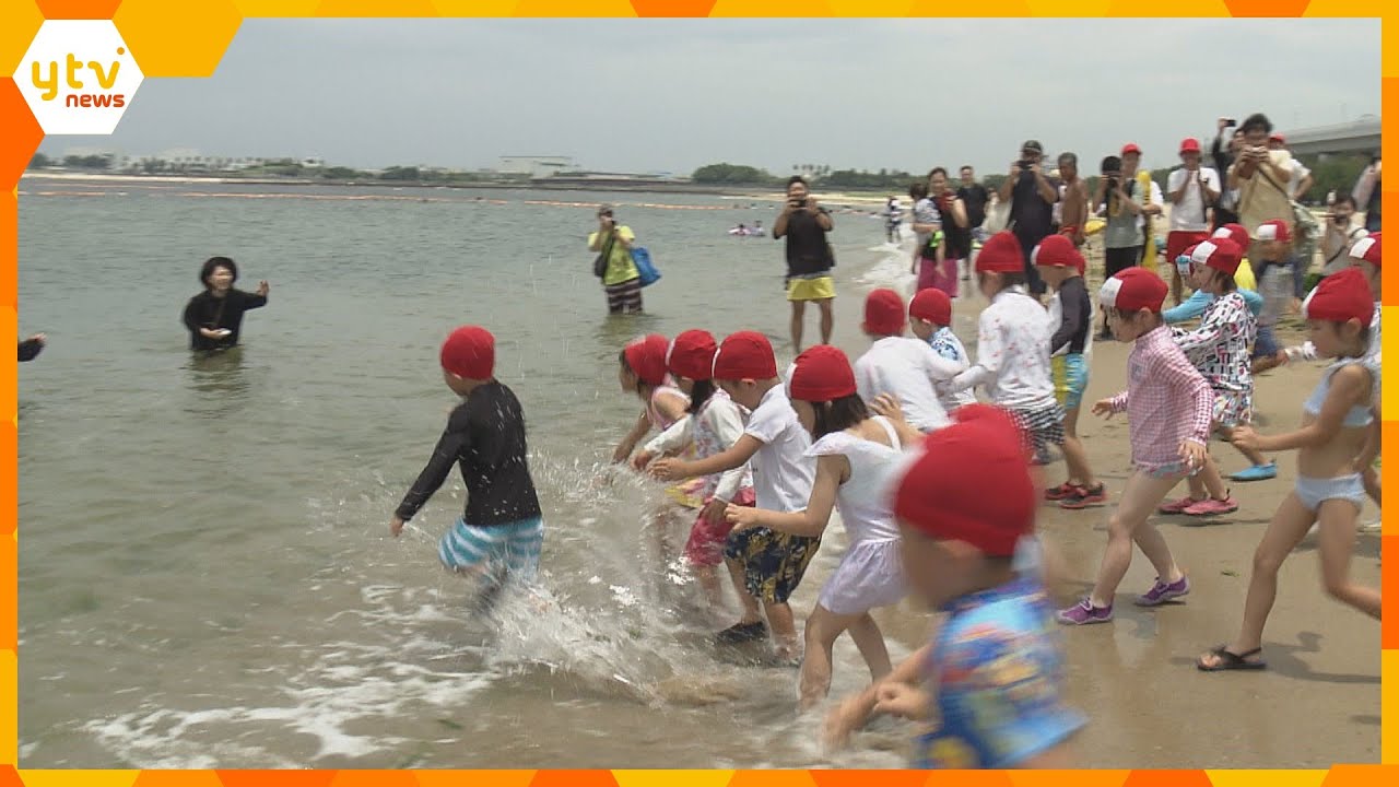 待ちに待っていた二色の浜海水浴場年ぶりの海開き海の家も営業再開大阪貝塚市