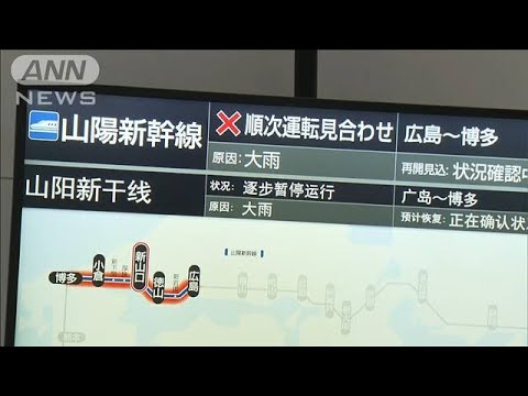 きっぷ売り場に長蛇の列山陽新幹線が運転見合わせ(2023年7月9日)