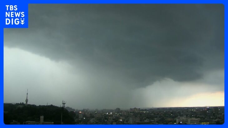 ゲリラ雷雨発生の様子をカメラが捉えた黒い雲に激しい雨関東各地に雷注意報栃木宇都宮市TBSNEWSDIG