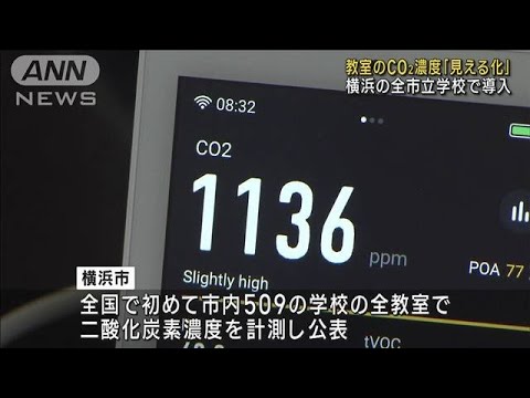 教室の「空気見える化」を公開　横浜市の全市立学校で導入(2023年7月13日)