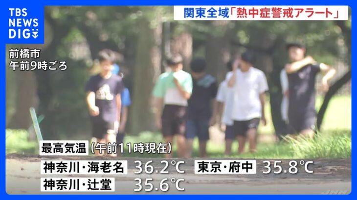 関東甲信、全ての地域で「熱中症警戒アラート」　群馬・前橋や熊谷などで38℃の予想｜TBS NEWS DIG