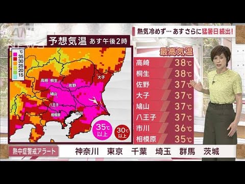 関東の天気午後6時でもまだ30超あすも熱気冷めずさらに猛暑日続出(2023年7月11日)