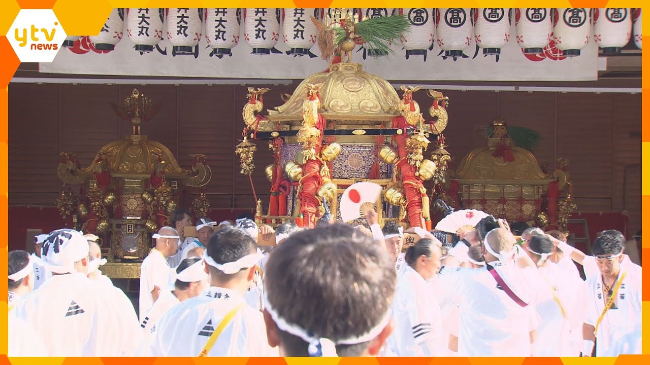 祇園祭　３基の神輿が八坂神社に還る「還幸祭」神輿に乗っていた神様が本殿に戻られる