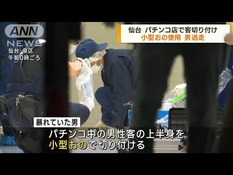 仙台のパチンコ店　男が小型おので客切り付け逃走(2023年7月27日)