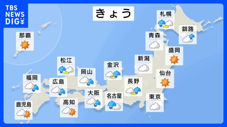 【7月13日 今日の天気】北陸は再び強雨に　土砂災害に厳重警戒　来週は関東・東海で40℃近い暑さに｜TBS NEWS DIG