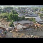 ドローン映像住宅7軒が巻き込まれた土石流災害(2023年7月10日)
