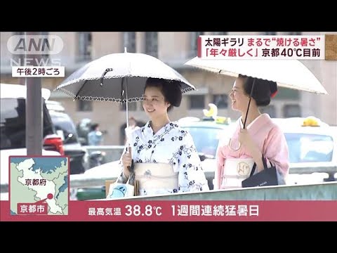 熱中症搬送 相次ぐ　朝8時に30℃超え　プールサイドも“危険な暑さ”(2023年7月27日)