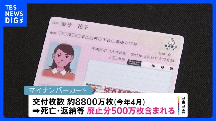 マイナンバーカード交付枚数8800万枚　廃止分約500万枚含まれる　集計方法見直しへ｜TBS NEWS DIG