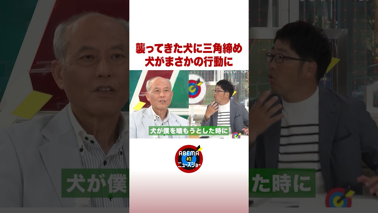 襲ってきた犬に三角締め 犬がまさかの行動に #ABEMA的ニュースショー #shorts