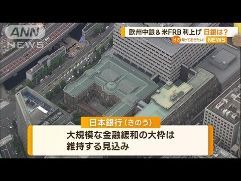 ECB利上げ　ユーロ導入以来最大の上げ幅　日銀金融政策決定会合の焦点は“政策修正”【知っておきたい！】(2023年7月28日)