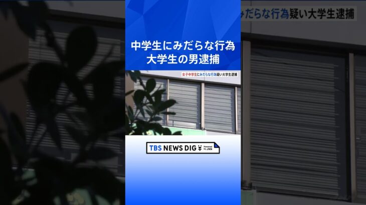 女子中学生にみだらな行為　大学生男逮捕｜TBS NEWS DIG #shorts