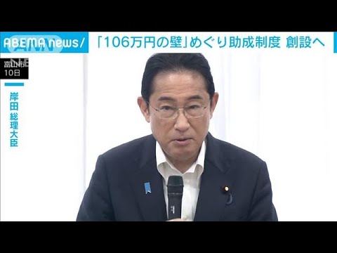 「106万円の壁」めぐり　新助成金制度　創設へ(2023年8月10日)