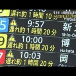 東海道・山陽新幹線 きょうも最大2時間半の遅れ　大雨の影響(2023年8月17日)