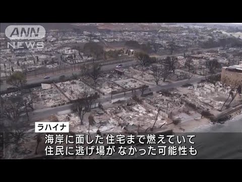 ハワイ・マウイ島大規模火災の空撮映像(2023年8月11日)