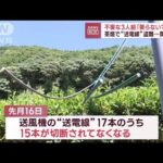 不審な3人組「要らないでしょ」 茶畑で“送電線”盗難…関連は？(2023年8月4日)