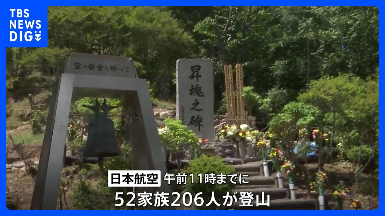 日航機墜落38年 「御巣鷹の尾根」慰霊登山始まる 高齢の遺族向けリモート登山も|TBS NEWS DIG