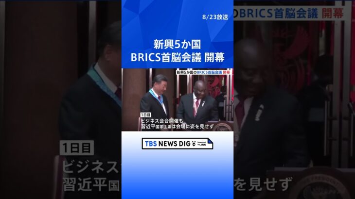 新興5か国でつくるBRICS首脳会議が開幕　中国の習近平国家主席が南アフリカ入り 新加盟の受け入れ議論｜TBS NEWS DIG #shorts