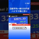 日経平均一時５００円安　長期金利の先高観からハイテク株に売り ｜TBS NEWS DIG #shorts