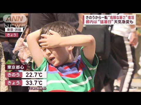 きのうから一転“危険な暑さ”復活　都内は“猛暑日”天気急変も(2023年8月2日)