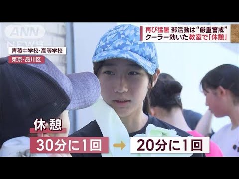 再び猛暑　部活動は“厳重警戒”「危険レベル」到達で急きょ中止(2023年8月2日)