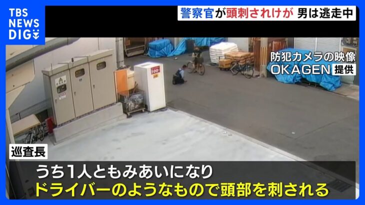 男性警察官がドライバーのようなもので頭刺される　刺した男は逃走中　大阪｜TBS NEWS DIG