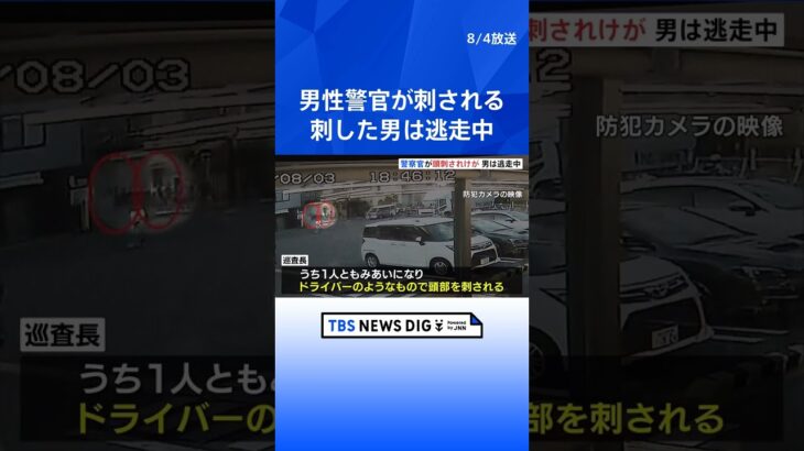 男性警察官がドライバーのようなもので頭刺される　刺した男は逃走中　大阪｜TBS NEWS DIG#shorts