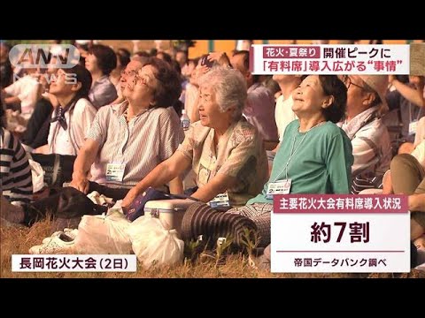 花火・夏祭り 開催ピークに 「有料席」導入広がる“事情”(2023年8月6日)