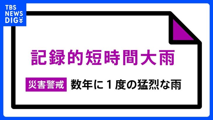 【速報】岩手県岩泉町に「記録的短時間大雨情報」発表　1時間に約120ミリの猛烈な雨｜TBS NEWS DIG