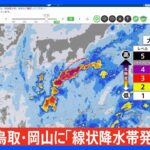 岡山県・鳥取県に「線状降水帯発生情報」発表　大雨による水害や土砂災害などの危険度が急激に高まっているおそれ｜TBS NEWS DIG