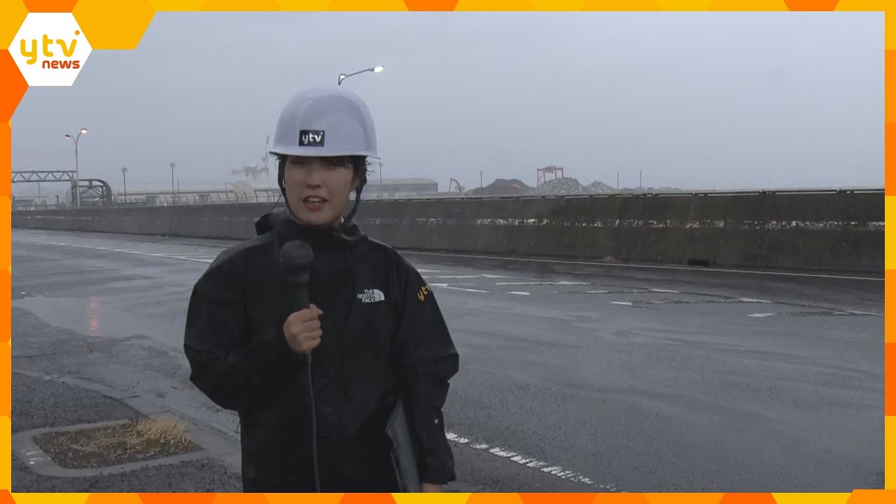 【台風７号】自転車やゴミ箱がなぎ倒される　雨風も非常に強く　和歌山市内