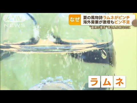 夏の風物詩・ラムネがピンチ　海外需要が激増も“ビン不足”…日本酒も“苦肉の策”(2023年8月17日)