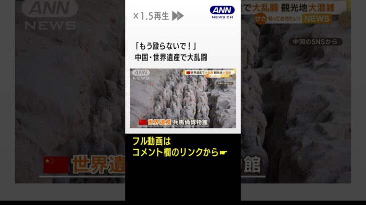 「もう殴らないで！」中国・世界遺産で大乱闘　観光地は大混雑　団体旅行解禁の背景か #shorts