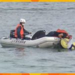 ゴムボートから転落か、１８歳とみられる男性が行方不明　滋賀・琵琶湖