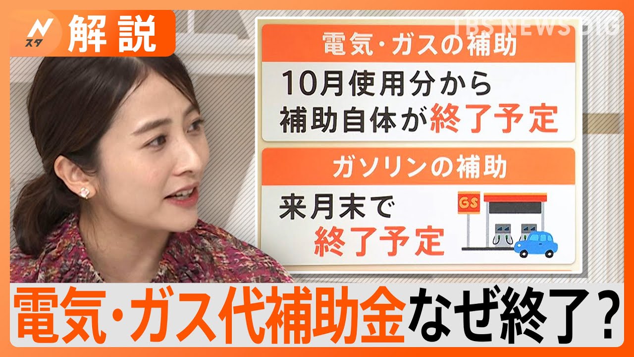 電気・ガス代補助金は順次終了? 来月以降~物価高がより深刻に【Nスタ解説】|TBS NEWS DIG