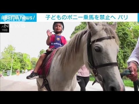 子どもの“ポニー乗馬”パリ市が禁止へ　動物愛護団体「1日最長6時間歩かせ虐待」(2023年8月18日)
