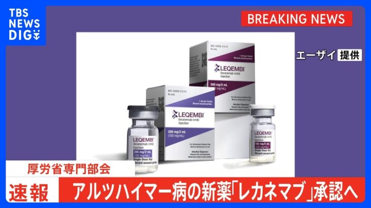 【速報】アルツハイマー病の新薬「レカネマブ」承認へ　“国内初”の薬　厚労省専門部会｜TBS NEWS DIG