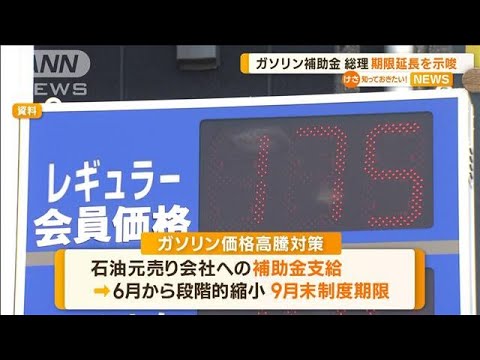 ガソリン補助金　岸田総理が期限延長を示唆【知っておきたい！】(2023年8月23日)