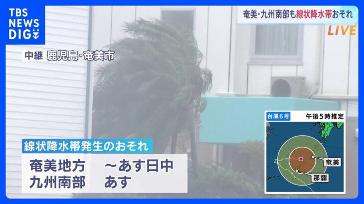 台風6号　奄美地方では6日の日中にかけて線状降水帯が発生するおそれ｜TBS NEWS DIG