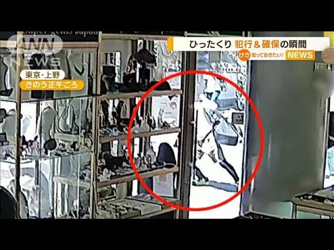 上野ひったくり…犯行と確保の瞬間　ベトナム人の男逮捕　バイク運転役はそのまま逃走【知っておきたい！】(2023年8月30日)