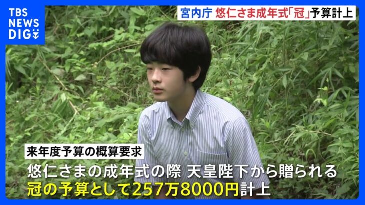 悠仁さま成年式の冠作り　愛子さまティアラ作らず　宮内庁の令和6年度概算要求｜TBS NEWS DIG